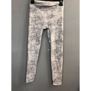 Athleta Girl High Rise Printed Chit‎ Chat Tight Leggings Size XL 14 Gray